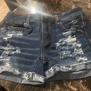 AE high rise jean shorts. Size 0